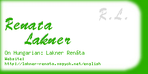 renata lakner business card